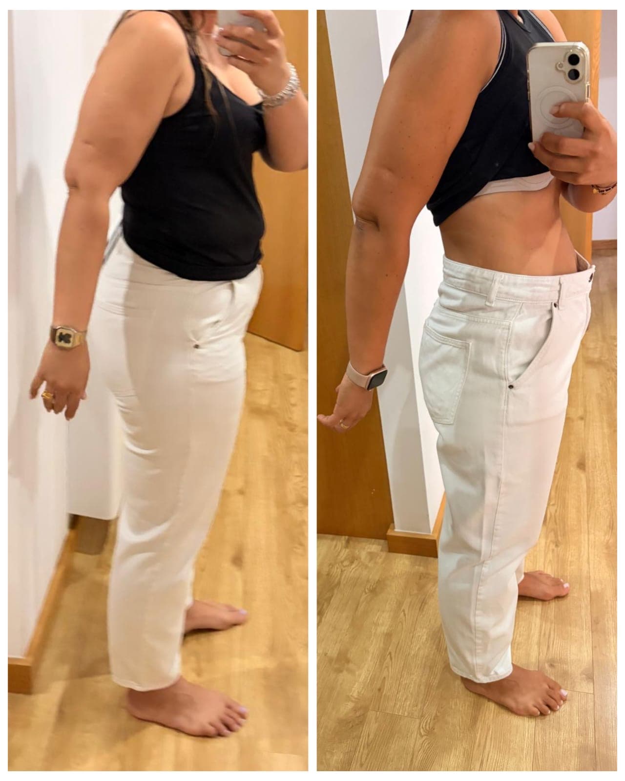 Fotografia antes e depois da Ana Nunes